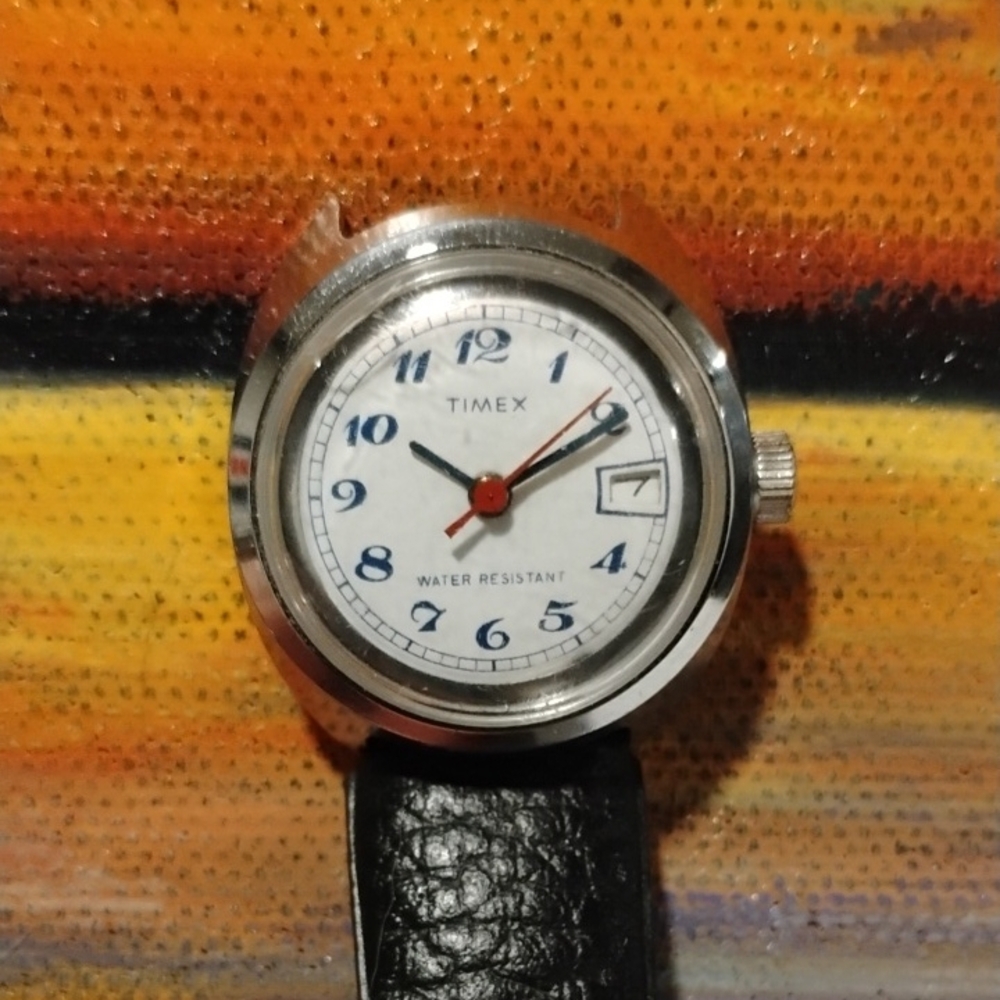 Timex Classic Silver Watch with Black Strap